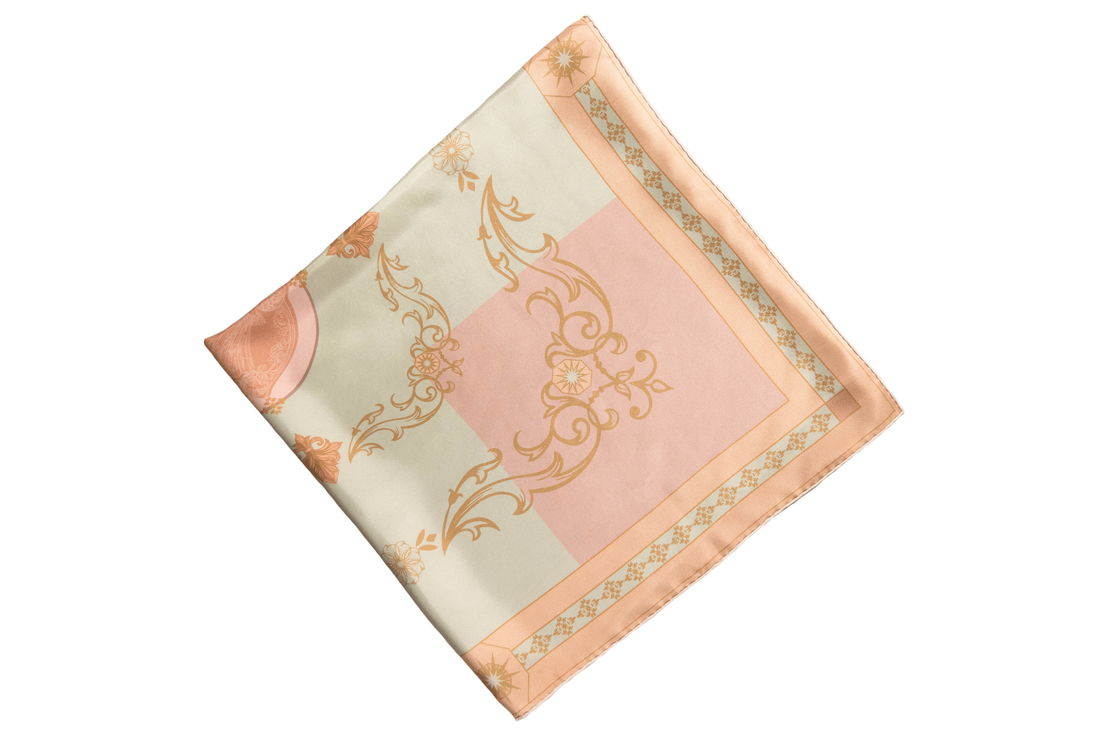 Le foulard Firenze Splendore plié en quatre.