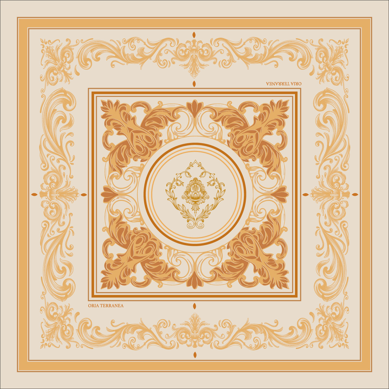 Design du foulard Sole di Sicilia.